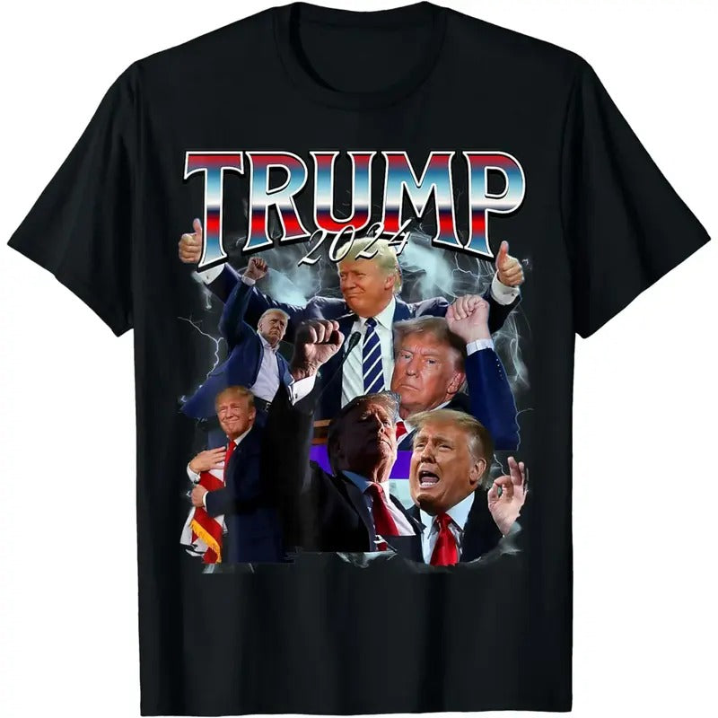 Funny Trump 2024 90s Trendy T-shirt, Gift For Fan T-Shirt, Unisex Cotton For Men Women Hoodie, Sweatshirt | HypeCrazeTee.com