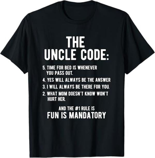 Funny Uncle Shirts, Gifts For Uncle, The Uncle Code Cool T-Shirt