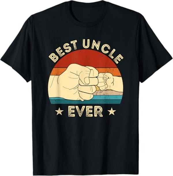 Funny Uncle Shirts, Gifts For Uncle, Vintage Best Uncle Ever Fist Bump Funny Uncle Fathers Day T-Shirt