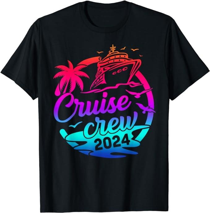 Funny Vacation Shirt, Cruise Crew 2024 Summer Vacation Trip Funny Matching Group T-Shirt Casual Cotton Hoodie, Sweatshirt