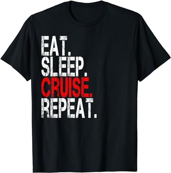 Funny Vacation Shirt, Eat Sleep Cruise Repeat Funny Vacation T-Shirt Casual Cotton Hoodie, Sweatshirt | HypeCrazeTee.com