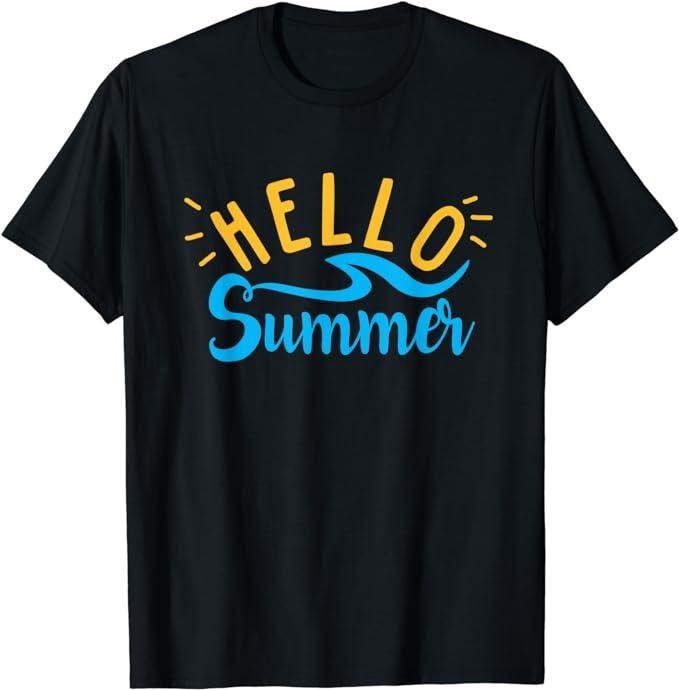 Funny Vacation Shirt, Hello Summer T Shirt Funny Summer Vacation Beach Gift Vacay T-Shirt Menswear Casual Cotton Hoodie,...