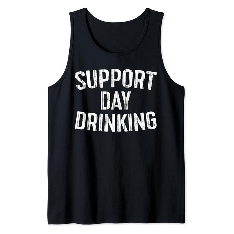 Funny Vacation Tank Top, Support Day Drinking Shirt Tank Top Classic Casual Cotton Hoodie, Sweatshirt | HypeCrazeTee.com