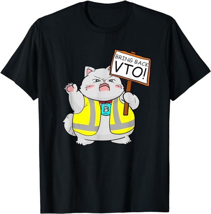 Funny Work Shirts, VTO Chubby Kitten Coworker Associate Bring Back VTO T-Shirt Menswear Casual Cotton Hoodie, Sweatshirt