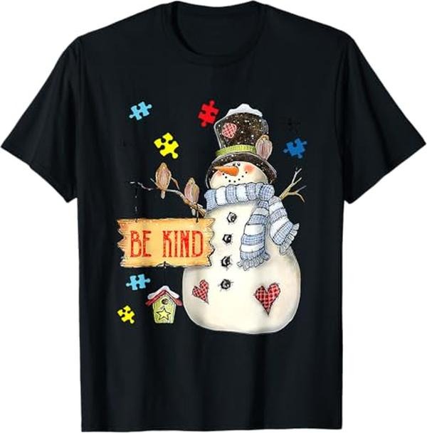 Funny Xmas Family Be Kind Snowman Funny Family Xmas Menswear Top T-Shirts, Hoodie, Sweatshirt