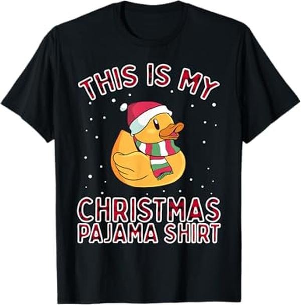 Funny Xmas Family Pajamas Family Duck This Is My Funny Xmas Menswear Top T-Shirts, Hoodie, Sweatshirt