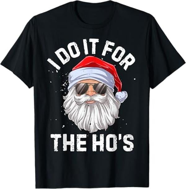 Funny Xmas Family I Do Ho'S Funny Inappropriate Short Sleeve Santa Menswear Top T-Shirts, Hoodie, Sweatshirt
