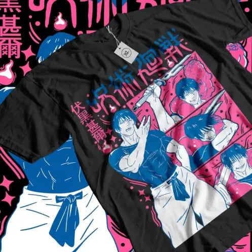 Fushiguro Toji T-shirt Jujutsu Kaisen Anime Horror Gifts Short Sleeve All Size Hoodie, Sweatshirt | HypeCrazeTee.com