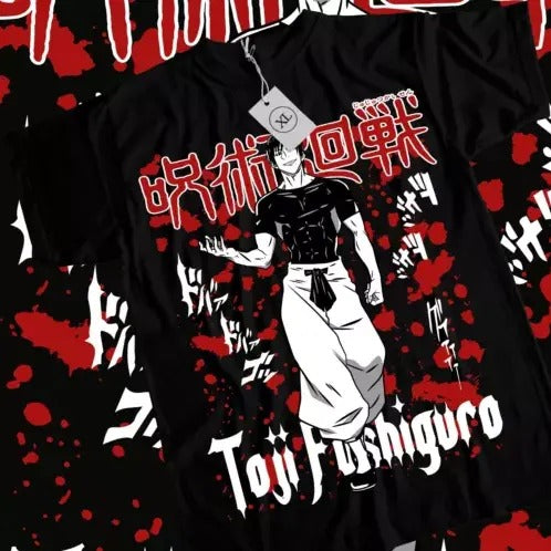 Fushiguro Toji T-shirt Jujutsu Kaisen Anime Horror Manga Short Sleeve All Size Hoodie, Sweatshirt | HypeCrazeTee.com