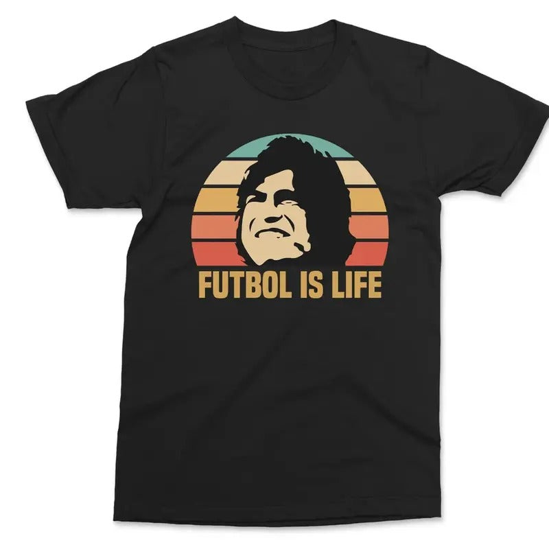 Futbol Is Life T-Shirt, Vintage Footballer Gift, For Football Soccer Fans Mens Kids Football Sweatshirt, Unisex...