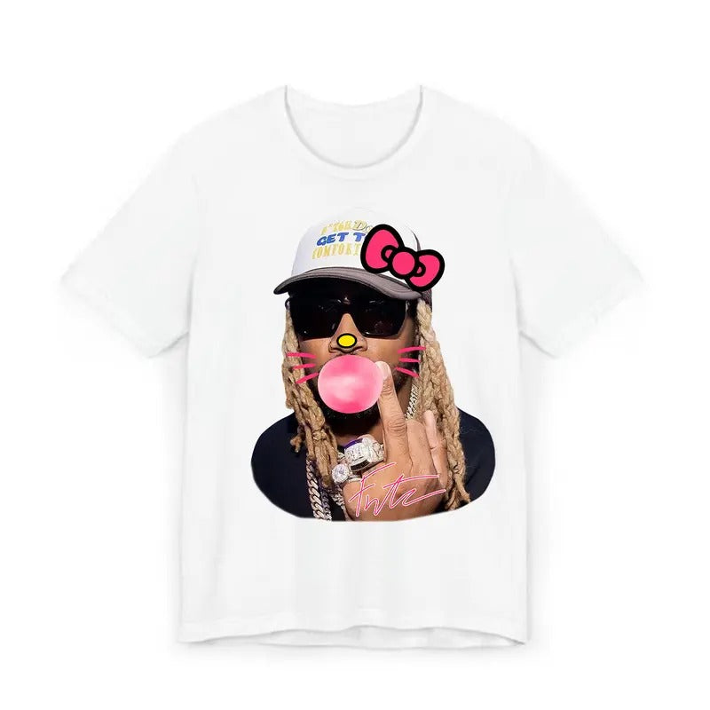 Futureee Kitty Bubblegum Big Face Rap Tee - Must-Have Graphic Design Shirt Hoodie, Sweatshirt | HypeCrazeTee.com