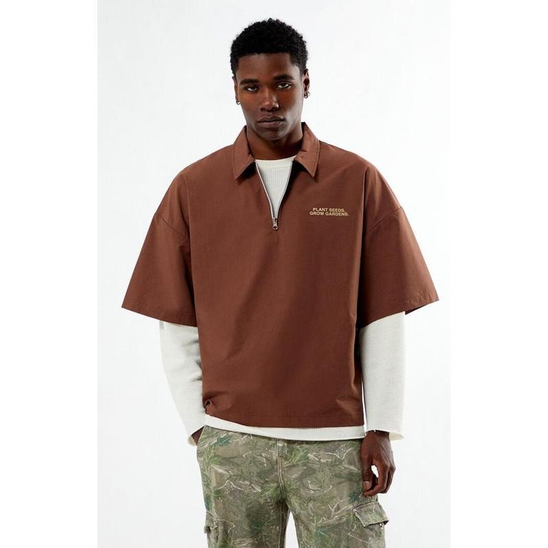 GARDENS & SEEDS Men's Co-Op Plant Seeds Half Zip Shirt Hoodie, Sweatshirt | HypeCrazeTee.com