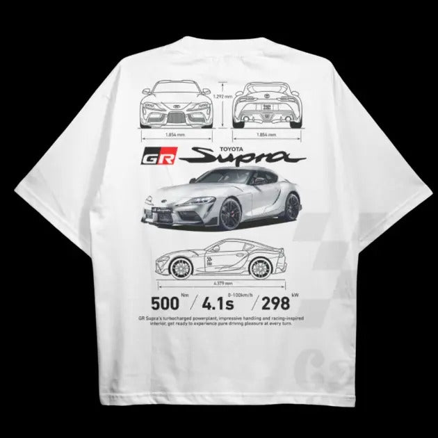 GR SUPRA MK5 WHITE Tshirt, Gr Supra MK5 Shirt, Vintage Graphic Tee, Technical Specs T-Shirt, Y2K Shirt, Racing Shirt, Car...