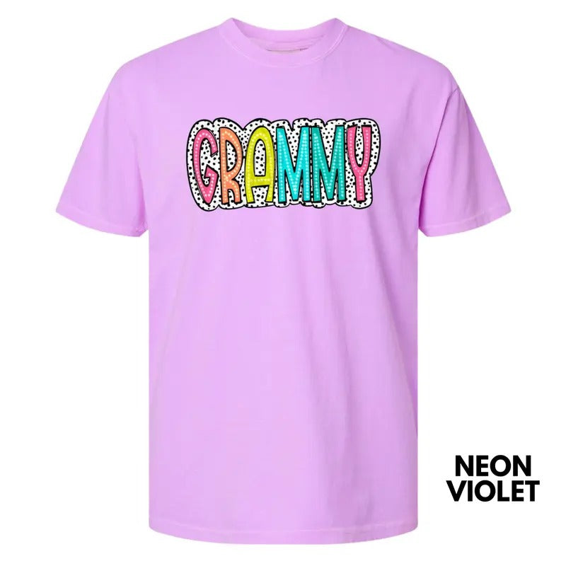GRAMMY Neon Spotted Comfort Colors T-Shirt Hoodie, Sweatshirt | HypeCrazeTee.com
