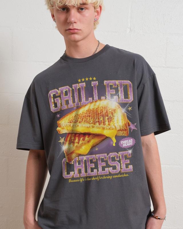 GRILLED CHEESE T-SHIRT, Men Summer Fashion Cotton, Cotton Menswear, S to 3XL Soft Top Hoodie, Sweatshirt | HypeCrazeTee.com