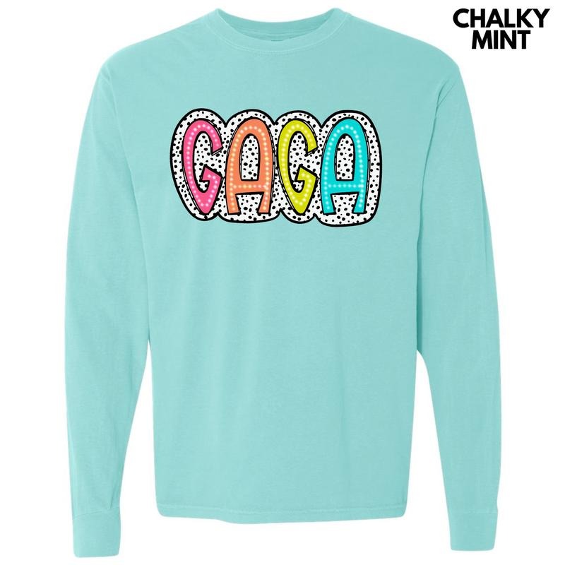 Gaga Neon Spotted Long Sleeve Comfort Colors T-Shirt 'NLB' Hoodie, Sweatshirt | HypeCrazeTee.com