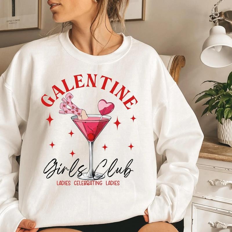Galentine valentine day sweatshirt, Galentine Social Club Sweatshirt, Valentines Day Gift For Women, Trendy Valentines...
