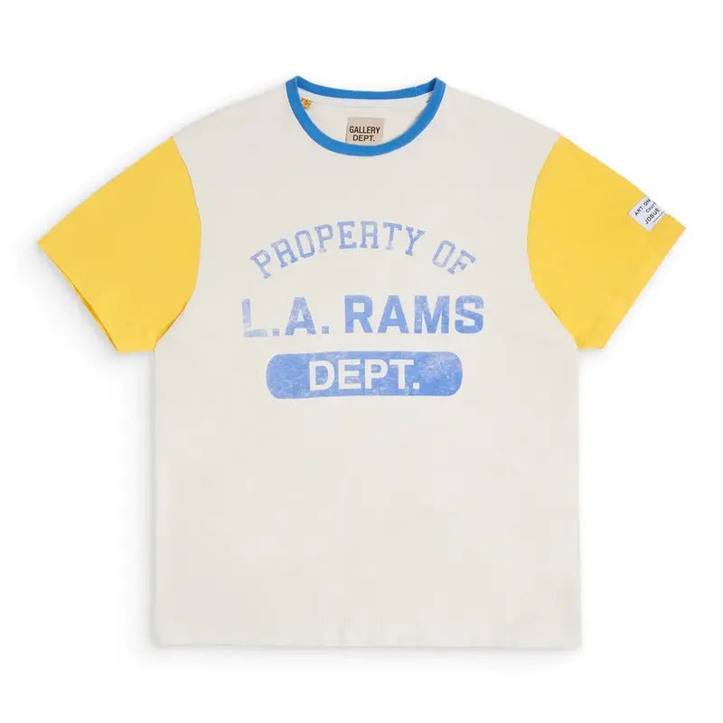 Gallery dept x Color Block Tee distressed print contrast short sleeved T-shirt Hoodie, Sweatshirt | HypeCrazeTee.com