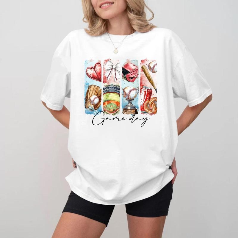 Game Day Baseball Snacks T-shirt, Unisex Cotton Crewneck Hoodie, Sweatshirt | HypeCrazeTee.com