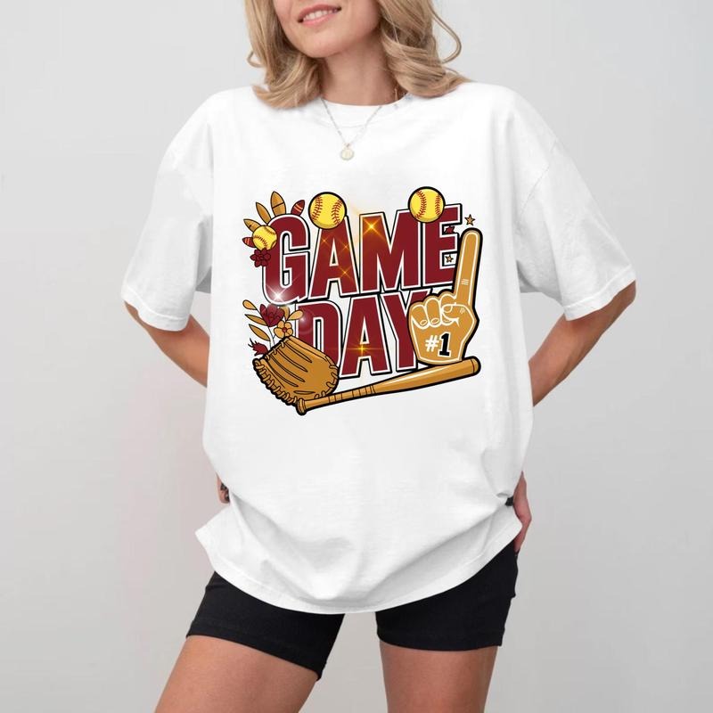 Game Day Baseball T-shirt, Unisex Cotton Crewneck Made in USA Hoodie, Sweatshirt | HypeCrazeTee.com