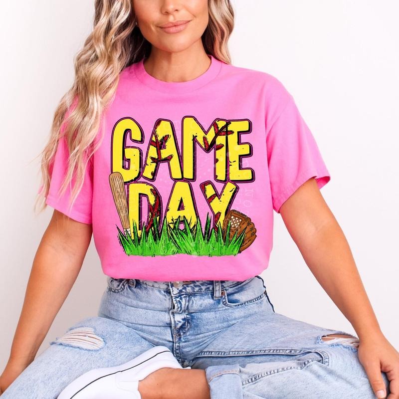 Game Day Softball Inlay DTF Transfers - THIS IS NOT A SHIRT Hoodie, Sweatshirt | HypeCrazeTee.com
