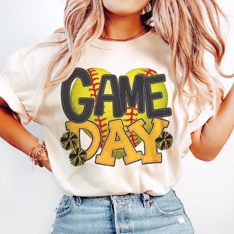 Game Day Softball T-shirt, Tis the Season, Clipart, Softball Mama, Game Day Hoodie, Sweatshirt | HypeCrazeTee.com