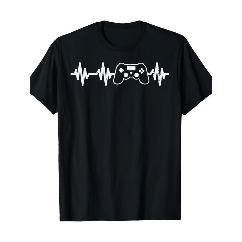Game Heartbeat Game Controller Player 100% cotton T-shirt Made in USA Hoodie, Sweatshirt | HypeCrazeTee.com