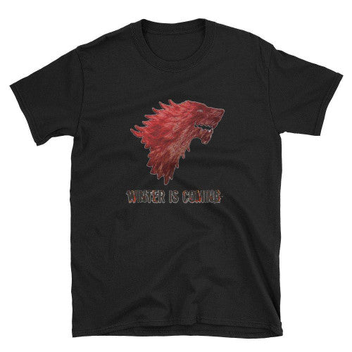 Game Of Thrones Winter Is Coming Stark Blood Wolf Man's T-Shirt Tee