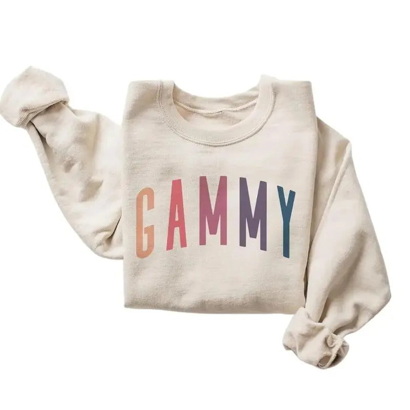 Gammy Ombre Sweatshirt - Gift For New Grandma - Pregnancy Announcement Gift Womenswear Long Sleeve Women T-Shirts, Hoodie