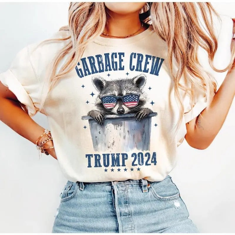 Garbage Crew Trump 2024 Shirt, Trump 47 Cute T-Shirt, For men, For Women Hoodie, Sweatshirt | HypeCrazeTee.com