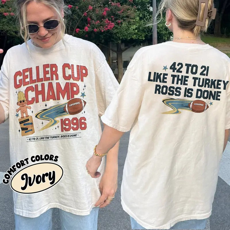 Geller Bowl Friendsgiving Comfort Colors Shirt, Friendsgiving Christmas Shirt, Geller Cup The One With The Football...