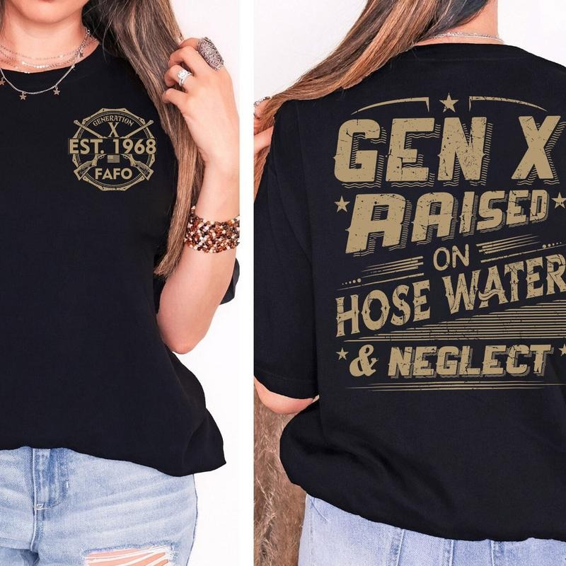 Gen X Army Custom Year New Version The Badass Generation, Custom Year Of Birth Shirt, Generation X T Shirt