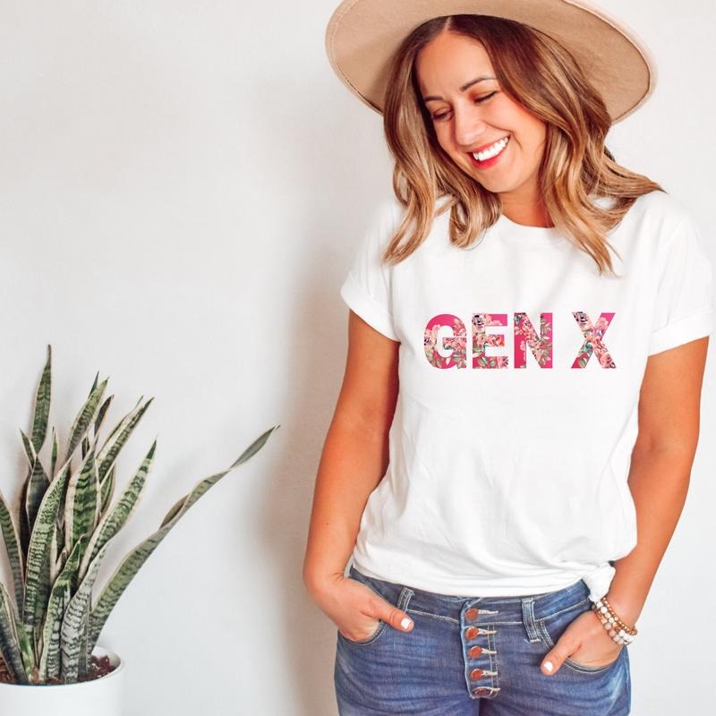 Gen X Floral Gen X Mom Gen X Gen X Mama Shirt T-Shirts, Hoodie, Sweatshirt