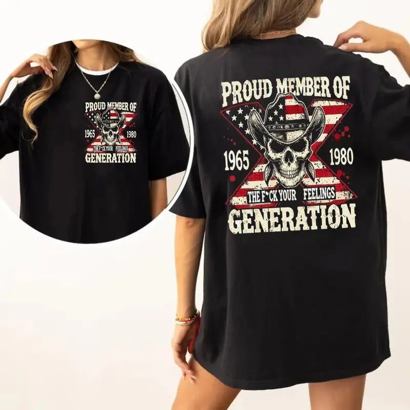Generation X Collection New Version Two Side Shirt, Raised On Hose Water And Neglect Shirt, Gen X Tee, Unisex Short...
