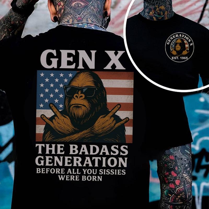 Generation X Custom Year Badass Generation T-shirt, Gen X FAFOT Shirt