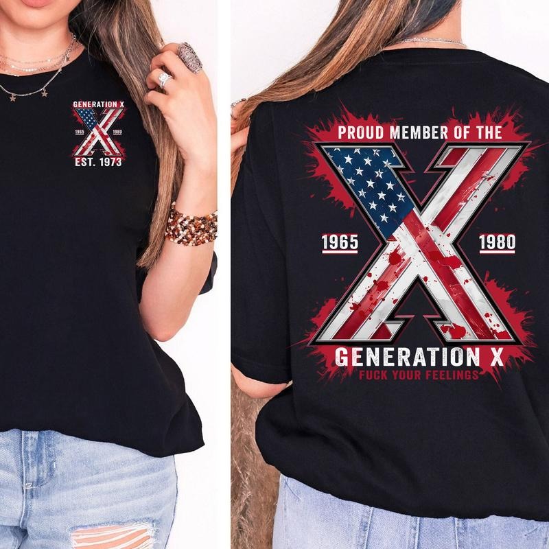 Generation X Custom Year Badass Generation T-shirt, Gen X FAFOT Shirt