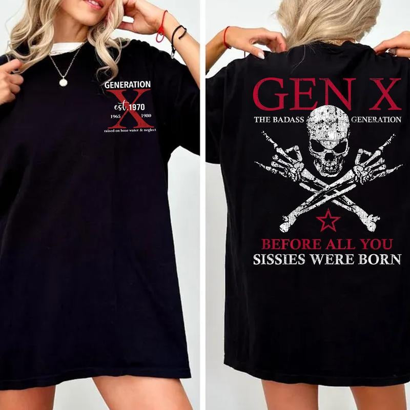 Generation X Custom Year Badass Generation T-shirt, Gen X FAFOT Shirt