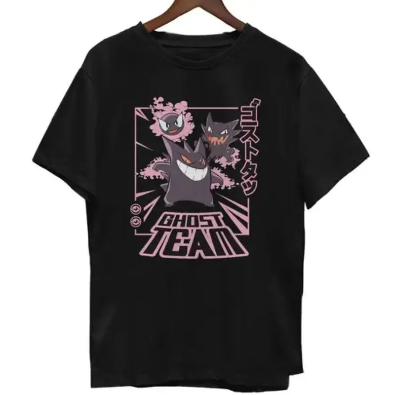 Gengar Ghost Team Evolution T-shirt, Funny Shirt, Graphic Tee Stylish Anime Manga Lover Gifts Hoodie, Sweatshirt