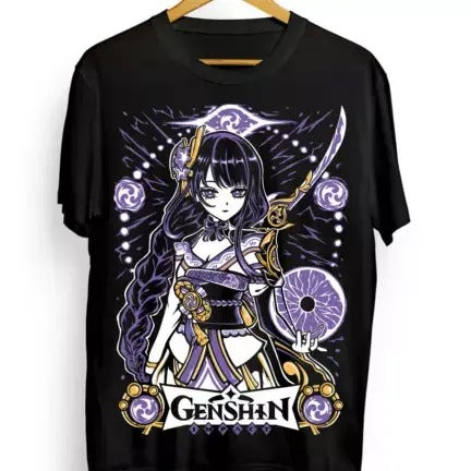 Genshin Impact Raiden Shogun T-shirt Anime Unisex Harajuku T-Shirt Tee ALL SIZESstyle{n002}2 Hoodie, Sweatshirt
