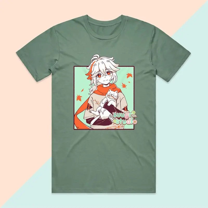 Genshin Impact Unisex T-Shirt - Kaedehara Kazuha, Valentine's Day Gift Hoodie, Sweatshirt | HypeCrazeTee.com