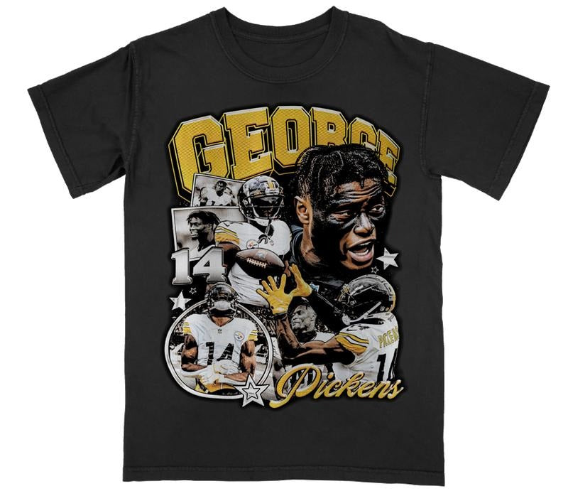George Pickens Tee - VINTAGE TEE - SPORT TEE - GRAPHIC MEN'S T-SHIRT SWEATSHIRT HOODIE - GIFT FOR FAN | HypeCrazeTee.com