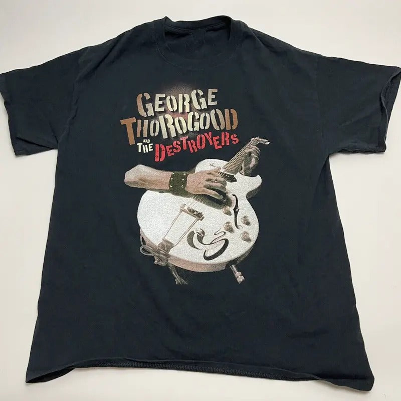 George Thorogood Destroyers Black Double Sided Country All Size Shirt T-Shirts, Hoodie, Sweatshirt