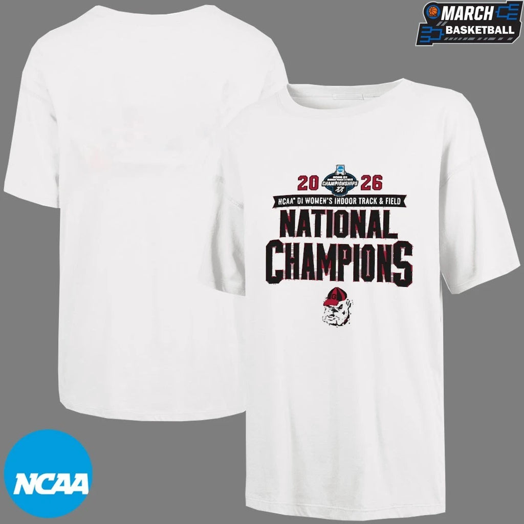 Georgia Bulldogs 2026 NCAA Women’s Indoor Track &amp; Field National Champions T-Shirts