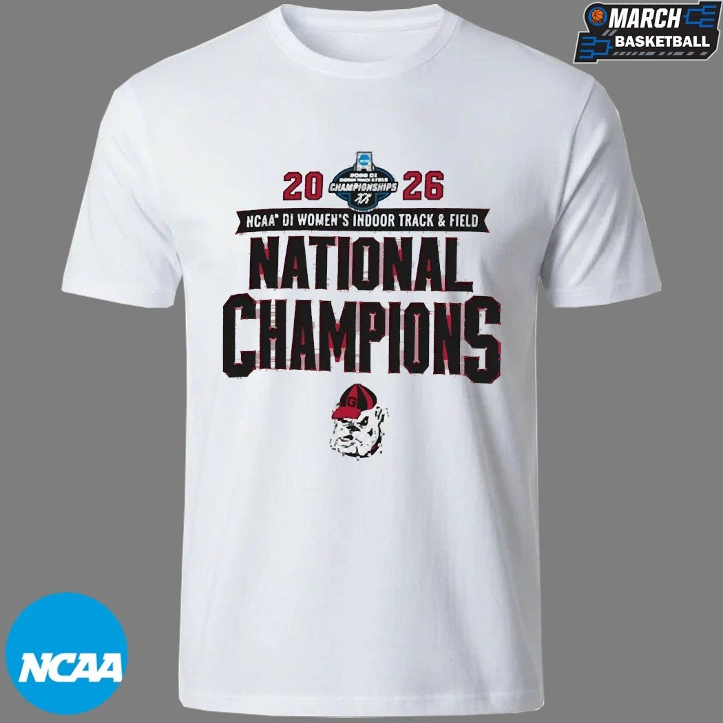 Georgia Bulldogs 2026 NCAA Women’s Indoor Track &amp; Field National Champions T-Shirts