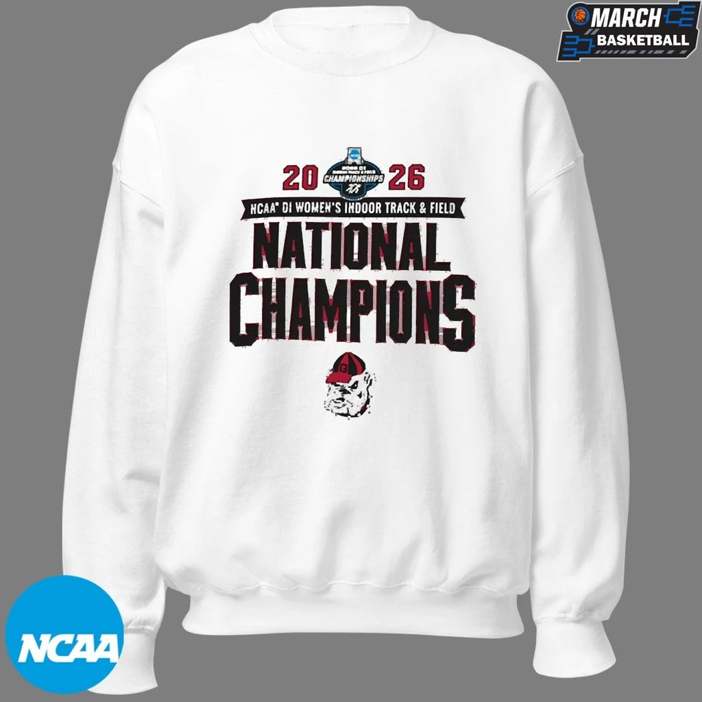Georgia Bulldogs 2026 NCAA Women’s Indoor Track &amp; Field National Champions T-Shirts