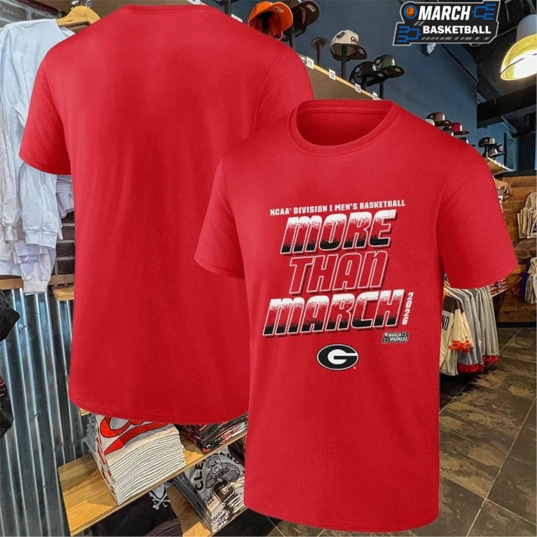 Georgia Bulldogs More Than March NCAA Division I Men’s Basketball March Madness 2026 T-Shirts