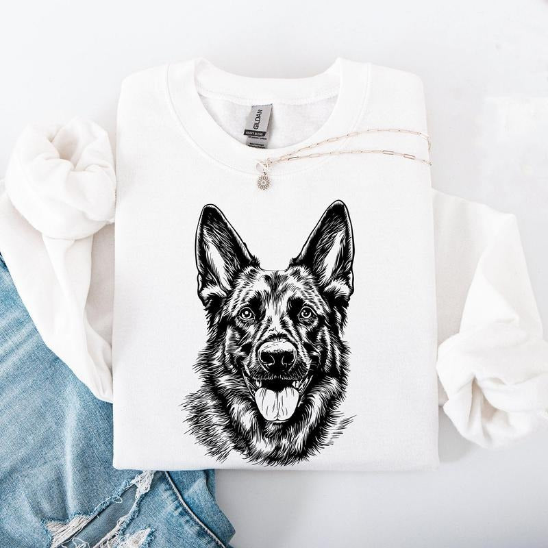 German Shepherd, Pet, Dog Breed Sweatshirt, Crew Neck, Women's, Crewneck T-Shirts, Hoodie | HypeCrazeTee.com