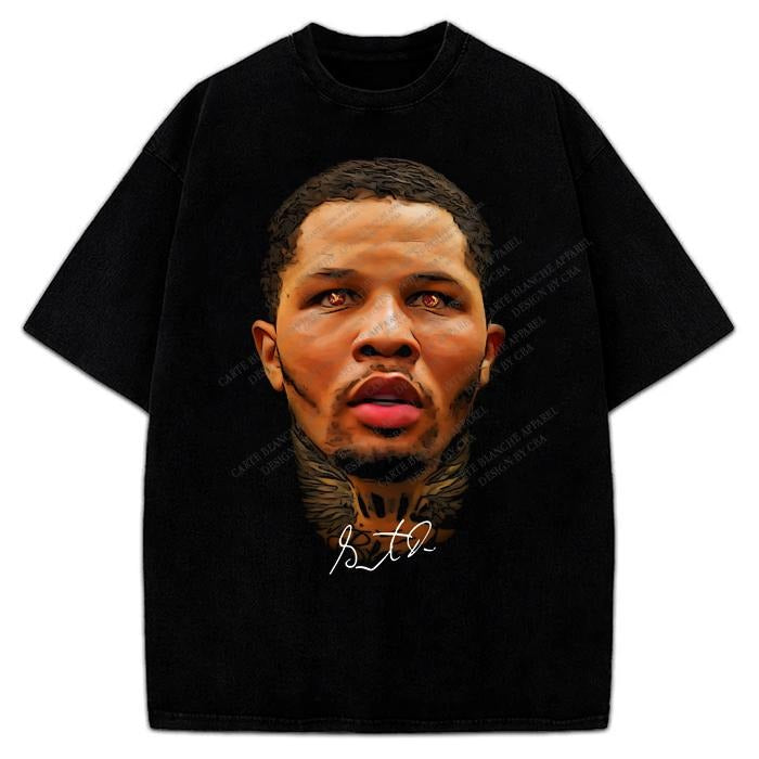 Gervonta Davis T-Shirt Tank Davis Fire Eyes Boxing World Champion Custom Graphic Tee Cotton Menswear Hoodie, Sweatshirt