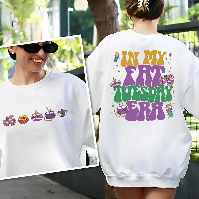 Get Festive with My Fat Tuesday Era Shirt: Mardi Gras Sweatshirt Fleur De Lis Sweater & More! Perfect Mardi Gras 2024...