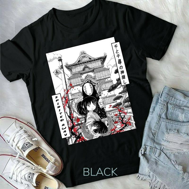 Ghibli Inspired Spirited Away,No Face Black and white new Unisex T-Shirt S-4XL Hoodie, Sweatshirt | HypeCrazeTee.com